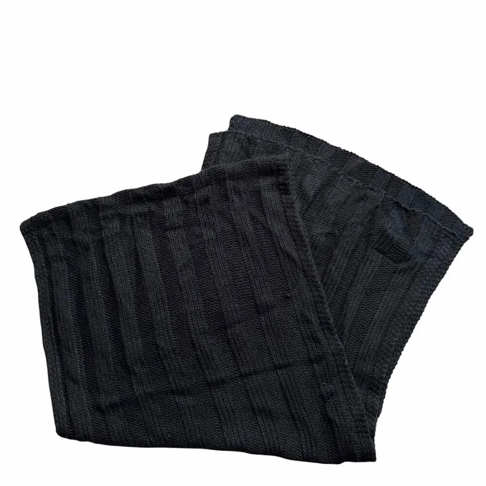 Elegant Black Knit Scarf